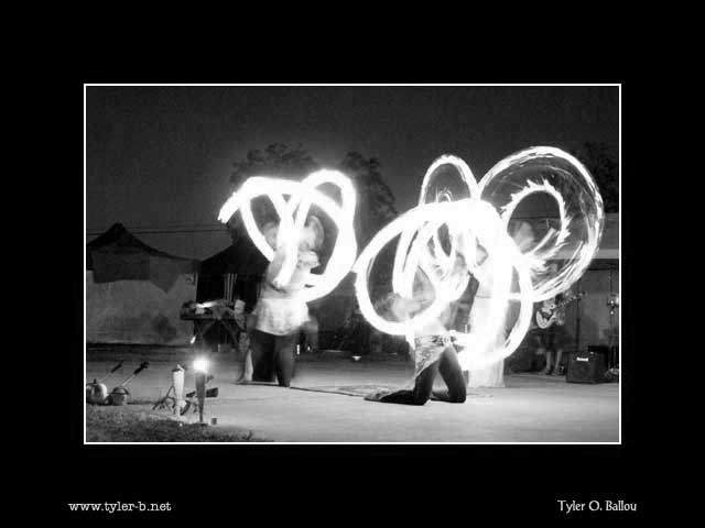 Fire Dancer 01 B&W