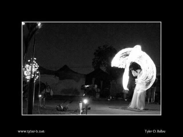 Fire Dancer 04 B&W