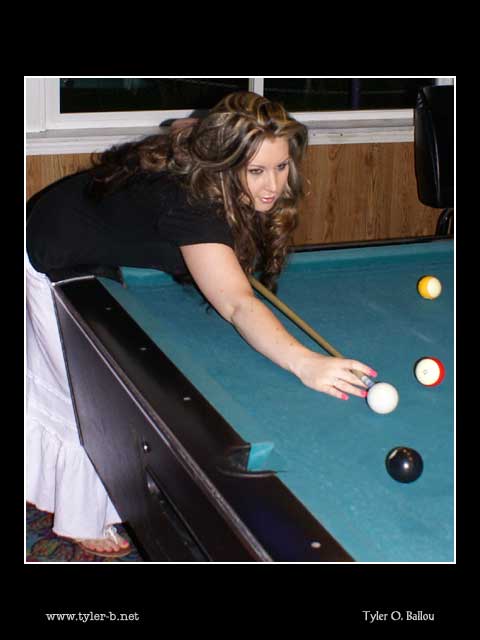 Playing Pool - Closeup