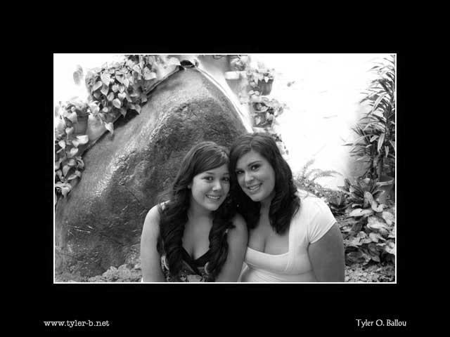 My Niece and her friend (B&W)