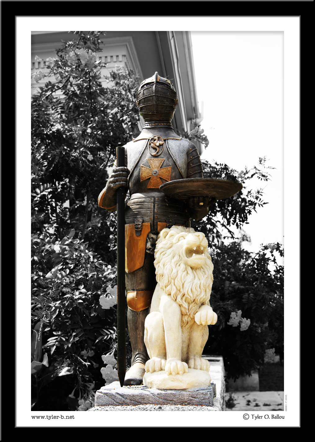 Knight standing guard